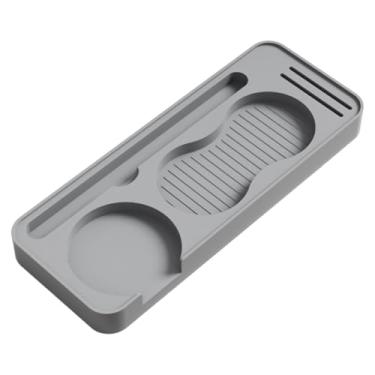 Imagem de Baoblaze Protetor de em silicone para compactação de café expresso, à prova d'água, para porta-filtro e acessórios, 23,9 x 9,4 x 2 cm, Cinza