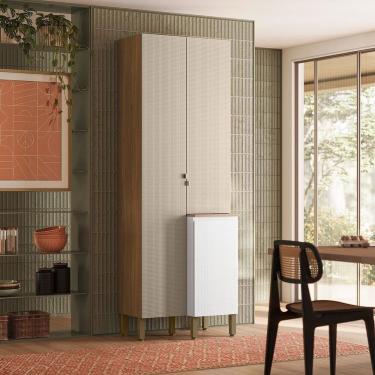 Imagem de Paneleiro Duplo Para Cozinha 3 Portas Art Freijó - ártico - Soft