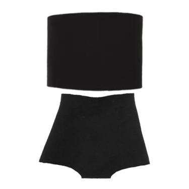 Imagem de simhoa Roupas femininas em escala 1/6, fantasias estilosas, acessórios para vestir, presente ideal, coleção de roupas, bonecos de ação, roupas de boneca, Preto