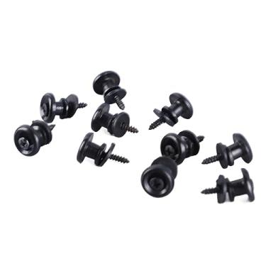 Imagem de RiToEasysports Botão de Bloqueio da Alça de Guitarra 10 Peças de Pino de Alça Estilo Cogumelo de Metal, Kit de Substituição Universal Ajustável para Tocadores de Ukulele de Baixo Acústico Elétrico