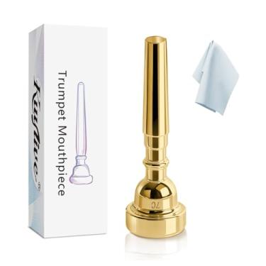 Imagem de Kuylive Bocal para trompete 7C, compatível com iniciantes e profissionais, acessórios para trompete, dourado