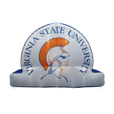 Imagem de FANMATS Mascote inflável HBCU Virginia State Trojans - Display inflável autoinflável, soprador e cordões embutidos, logotipo oficial da equipe - mostre seu espírito durante todo o ano