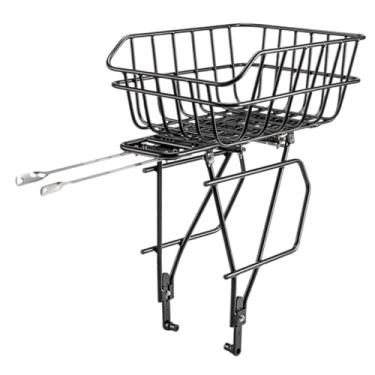 Imagem de KiBcsLic Cesto traseiro para bicicleta, cesto de carga para bicicleta com suporte traseiro, pacote de bagagem, cestos de armazenamento para o banco traseiro