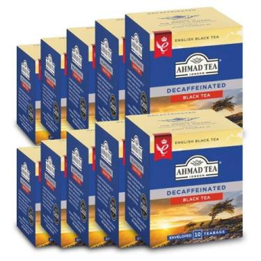 Imagem de Chá Preto Descafeinado Ahmad Tea Kit 10 Caixas De 10 Sachês