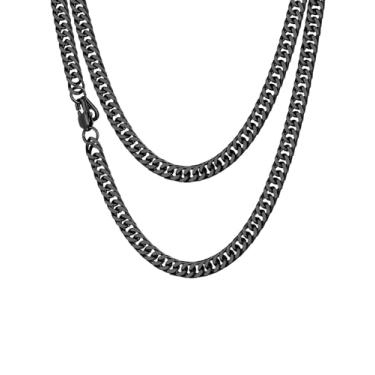 Imagem de ChainsHouse Corrente masculina e feminina, corrente de elos francos, aço inoxidável/banhado a ouro 18K, banhado a ouro 18 K, 3 mm/4,5 mm/5 mm/6 mm/7 mm/10 mm/13 mm de largura, enviar