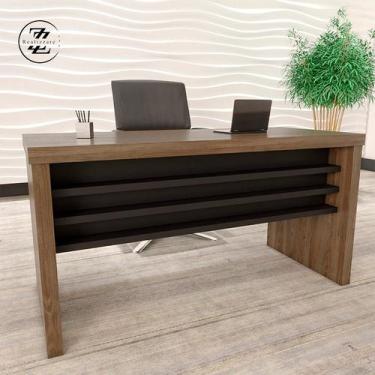 Imagem de Mesa tamburato 1400 - charuto/preto 6085 - Artany