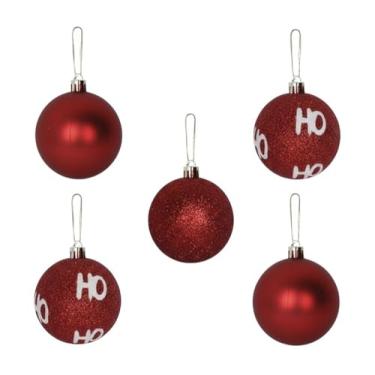 Imagem de Kit 5 Bolas de Natal Grande, 7cm, Decoração Natalina, Enfeite para Árvore, Acabamento Refinado, Leves