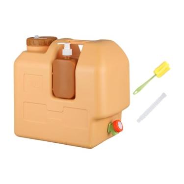 Imagem de rockible Recipiente de água com spigot Bucket Barrel Storage Storage Container para camping mochila sobrevivência Piquennic Outdoor, 30l com Mangueira de Escova