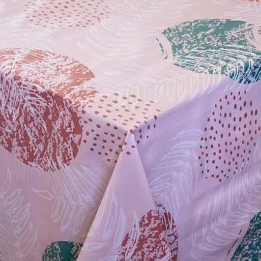 Imagem de Toalha de Mesa Plástica Térmica Impermeável para 4 6 e 8 Lugares Toalha Retangular Antiderramamento para Cozinha e Sala (ALEGRIA,6 Lugares)