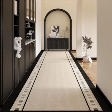 Imagem de HGTRH Tapetes para corredores, tapete de cozinha lavável, antiderrapante, longa entrada, casa interior para corredor, tapetes de aréia, tapete de corredor D 80 x 350 cm