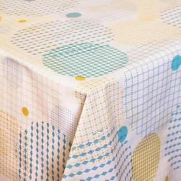 Imagem de Toalha de Mesa Plástica Térmica Impermeável para 4 6 e 8 Lugares Toalha Retangular Antiderramamento para Cozinha e Sala (MODERNA,4 Lugares)