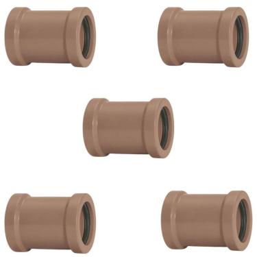 Imagem de Luva De Correr 32Mm Pvc Encanamento Conexão Kit 05 Un