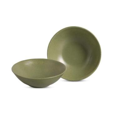Imagem de Conjunto 6 Bowls Decorados 300 Ml Organic Olive - Alleanza Cerâmica