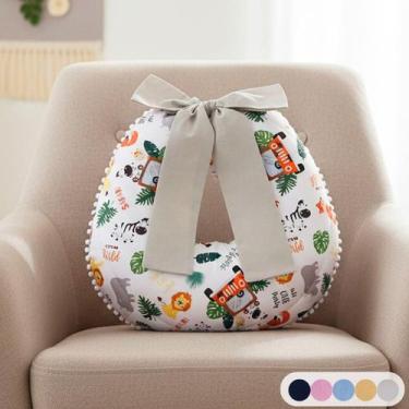 Imagem de Almofada Apoio de Amamentação Pompom Bebê Menina Menino 01 Peça - Mari