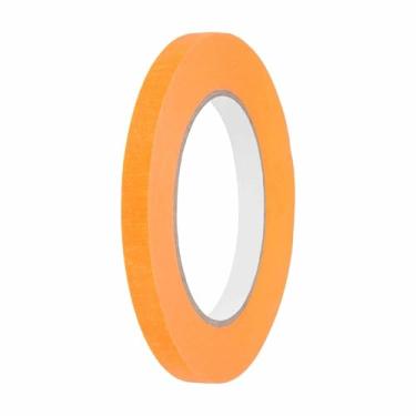 Imagem de HARFINGTON Fita adesiva colorida de 3/20.3 cm x 54.6 jardas, papel crepe universal, fita adesiva colorida para pintura, desenho, faça você mesmo, etiquetagem artesanal, selagem, laranja