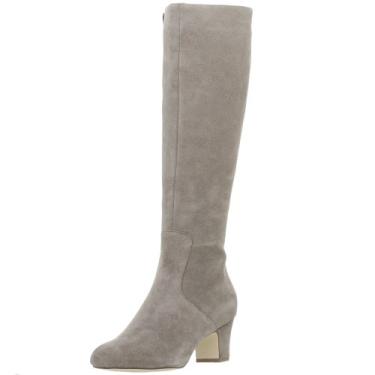 Imagem de Natural Comfort Bota feminina Goali salto médio cano alto, Taupe Sued, 6.5 M US
