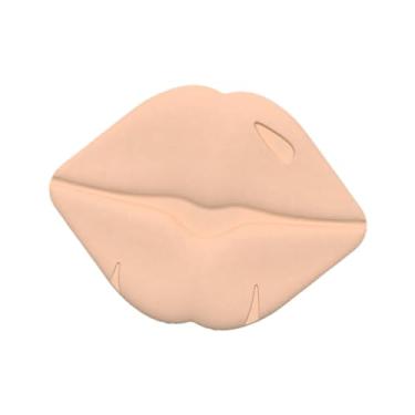 Imagem de BaotyJie Suporte para celular em formato de lábios, com espelho, ideal para presentear mulheres. Porta-batom versátil e charmoso, perfeito para casa e para as, Cáqui
