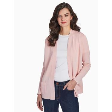 Imagem de Jones New York Cardi feminino aberto frontal com carcela novidade, rosa, M