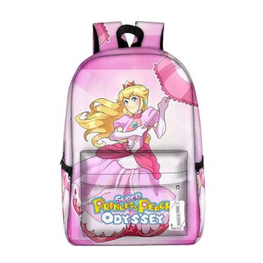 Imagem de Mochila Marios Bros Princess Peachs Toadstoois Kids School