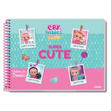 Imagem de Caderno De Cartografia E Desenho Espiral Capa Dura 80 Folhas Cry Babies Credeal Estampa 3