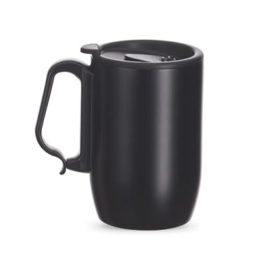 Imagem de Genérico, Aço Inox, Caneca Térmica, 350ml, Preto, Design Funcional, Multiuso, Ideal para Trabalho, Estudo e Viagens
