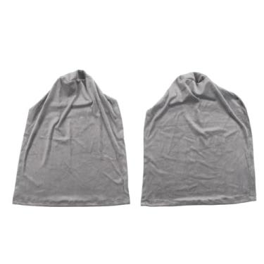 Imagem de Capa de apoio de braço para sofá, elástica, macia, poliéster, espessada, antiderrapante, para a maioria dos tipos de sofá, cinza escuro, 2 peças