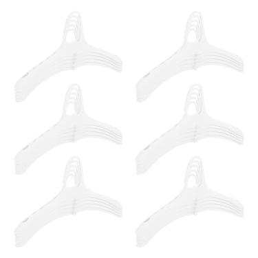 Imagem de Cetomo Pacote com 30 cabides de plástico, cabide de ombro largo, organizadores de armário de PP para suéter, casaco e terno, economia de espaço, cascata, sem rugas, branco, pacote com 30