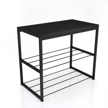 Imagem de Banco Organizador Estilo Industrial Sapateira Para Corredor, Closet ou Hall de Entrada sapateira hall de entrada para Hall de Entrada, Corredor ou Closet(Preto)