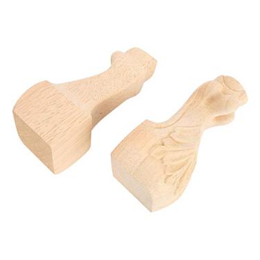 Imagem de HEEPDD Perna de Móveis Esculpida Em Madeira de 2 Peças, Design Elegante para Mesa de Centro, sofá, Armário, Decoração de Casa Elegante