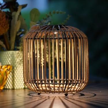 Imagem de Solar Yard Pacote com 1 lâmpada solar externa, luzes resistentes à água para pendurar no exterior, candeeiro de mesa, decoração para jardim, quintal, pátio, varanda, árvores, caminho, natural