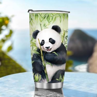 Imagem de Caneca de café para viagem, copo com isolamento térmico, garrafa de água, estilo panda para meninos e meninas, presentes para Natal, aniversário, dia das crianças, presente de aniversário masculino