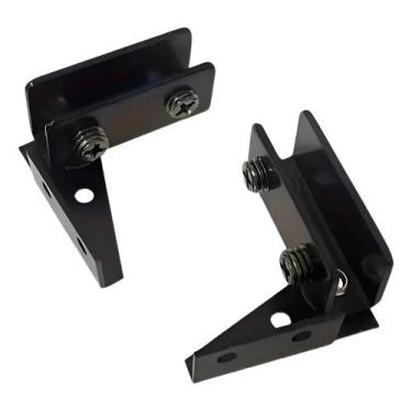 Imagem de Par Dobradiça Dupla Inox Pivotante Porta Vidro Madeira Porcelanato De 