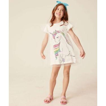 Imagem de Vestido Infantil Fantasia Tule Unicórniio Marisa Tam 4-61083, 10, Off 