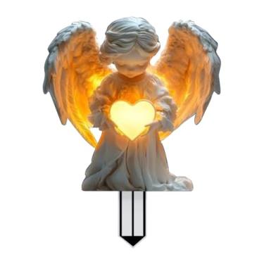 Imagem de Estaca Decorativa para Jardim | Ornamento Bidimensional de Fada em Oração - Decoracao Para Exterior Com Motivo Angelical,Para Quintal Jardim Vaso De Planta Fazenda Chacara