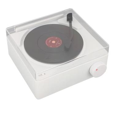 Imagem de Ymiko Despertador retrô Com Som Estéreo Nítido, Relógio de Mesa Eletrônico Compacto para Quarto, Alto-falante Sem Fio Multifuncional para Uso Doméstico (Branco)