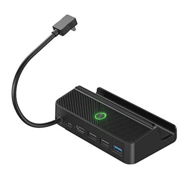 Imagem de Estação de ancoragem de carregamento portátil HDMI 4K/USB2.0 3.0/USB-C, estação de ancoragem, base de TV, adaptador de suporte para Steam Deck