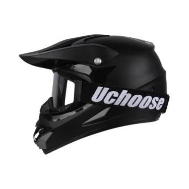 Imagem de Capacete De Motocicleta Feminino Adulto Certificado DOT Kask Cross Dow