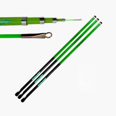 Imagem de Jaú Pesca Kit Varas Telescópicas JP Traíra Gomo Longo, Fibra de Vidro, 3m 4m 5m, Ação Média, 5-10 lbs, 3 Peças