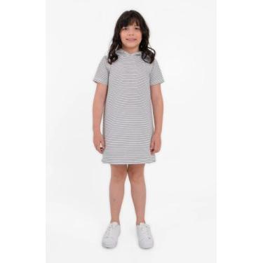 Imagem de Vestido Infantil Feminino Listrado com Capuz - Nick.Tóia, Listrado, 4