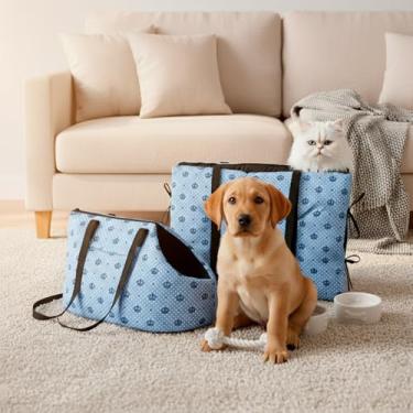 Imagem de Kit Transporte Pet: Bolsa e Colchonete Impermeável Top (Realeza Azul)