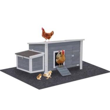 Imagem de Tapete para galinheiro, tapete embaixo do galinheiro — Tapete absorvente, o suporte evita a penetração de líquidos e esterco de galinha, material macio, suporte antiderrapante, lavável, mantém o chão