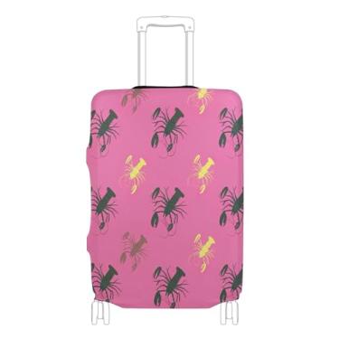 Imagem de Joisal Capa de terno Capas de mala para proteção de bagagem, lagostas fofas, acessórios de viagem para mulheres, P, serve para capa de 45 a 50 cm, Lagostas fofas, S 18-20 in, Capa de mala