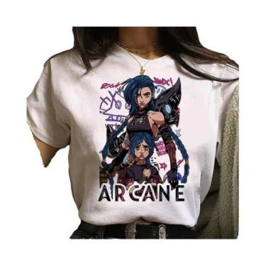 Imagem de Camiseta Unissex Jinx Arcane Monkey Anime Cosplay Estilo Grunge Estéti
