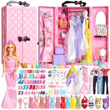 Imagem de Conjunto de roupas e acessórios para bonecas UCanaan 180 unidades de 3