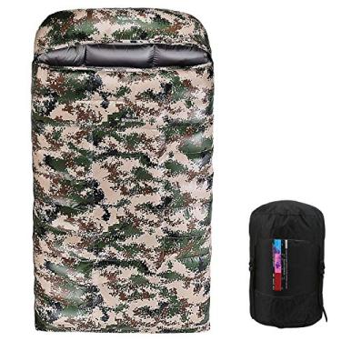 Imagem de 90 Penas de Ganso Branco Sacola Dormir Leve com Saco para Mochilão Camping Caminhada Viagens Àgua- 320T Nylon Capuz Meio-Círculo Fecho Zíper em Forma L Multiuso como Colcha Tapete