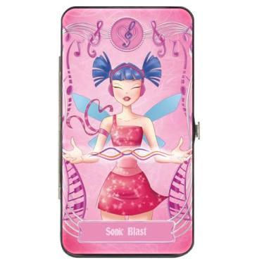 Imagem de Buckle-Down Carteira Winx Club, articulada, Winx Club Musa Sonic Blast Pose e logotipo do título rosa, couro vegano