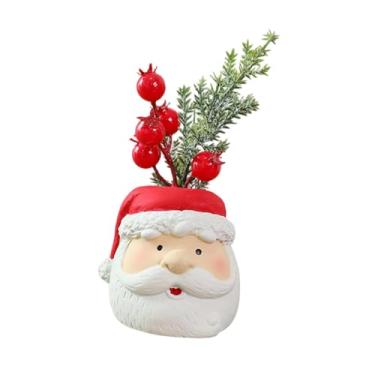 Imagem de Sclmgo Centro de Mesa Natalino, Decoração de Mesa Natalina, Vaso de Plantas, Ornamento de Mesa em Estilo Desenho Animado, Arranjo Floral para Festas E Escrit, Papai Noel, Tamanho real