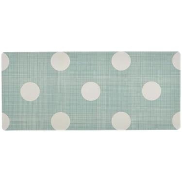 Imagem de Mouse pad branco de bolinhas verdes antiderrapante, mouse pad grande para jogos, 80 x 30 cm, superfície lisa para controle de precisão