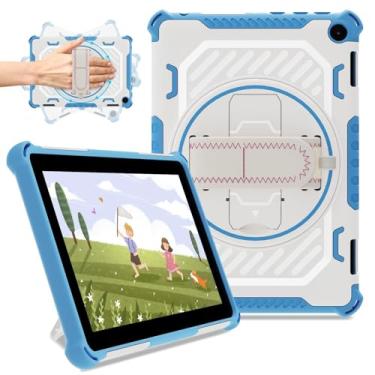 Imagem de ROISKIN Capa para tablet HD 8 e HD 8 Plus (versão 2024/2022/2020 12ª/10ª geração) para crianças com alça de mão giratória 360, também para iPad Sony iPhone 8 polegadas