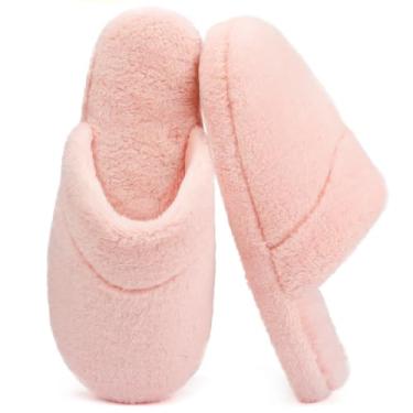 Imagem de ULTRAIDEAS Pantufas femininas fofas para uso interno, rosa, 9-10